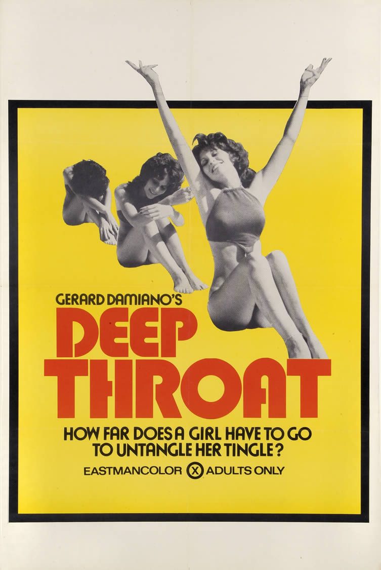 Deep Throat, starring Linda Lovelace, Harry Reems and Dolly Sharp. Directed by Gerard Damiano, 1972