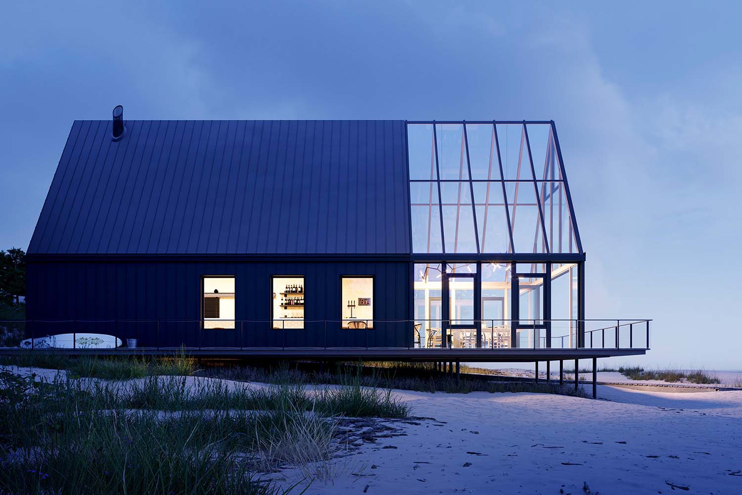 Beach Cabin On The Baltic Sea Hospitality by Peter Kuczia is Winner in Architecture, Building and Structure Design Category, 2021 - 2022.