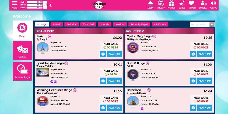 Fabulous Bingo - Best UK Bingo Site for Beginners