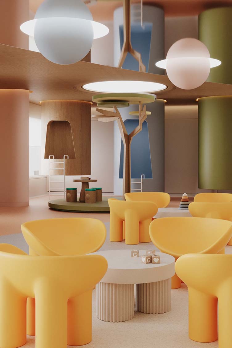 Al Moosa Pediatric Clinics Interior Design by Caline Morcos Interiors, Winner in Interior Space and Exhibition Design Category, 2023—2024.