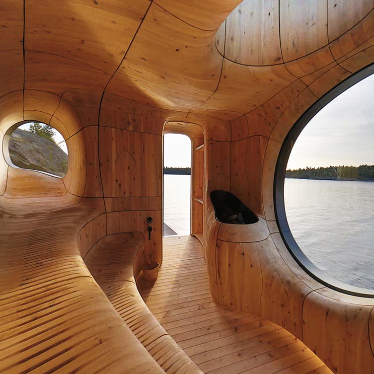 Grotto Sauna Freestanding Residential Sauna by Partisans, Winner in Architecture, Building and Structure Design Category, 2014—2015.