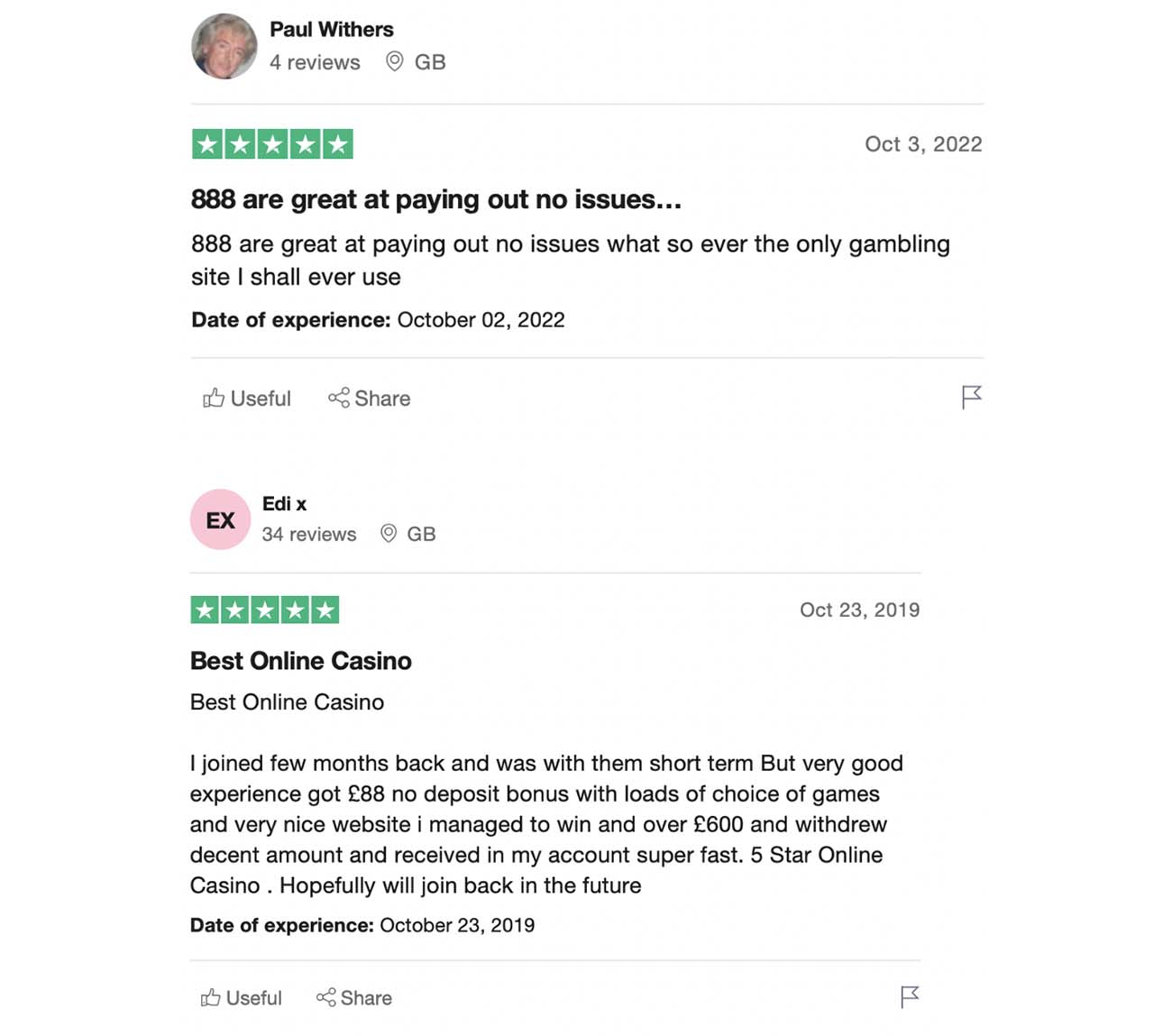 Other 888 Casino Reviews
