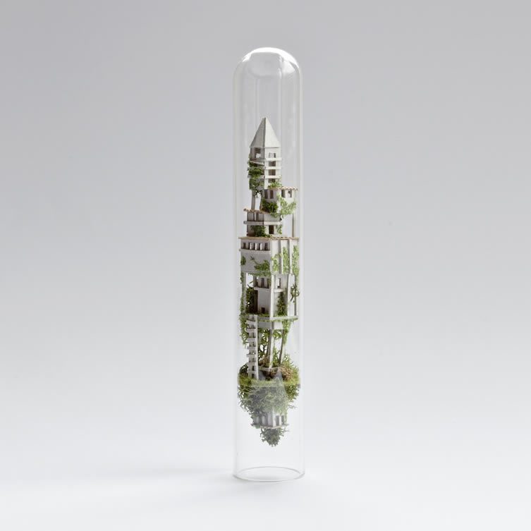 Micro Matter Miniature Sculptures in Test Tubes by Rosa de Jong