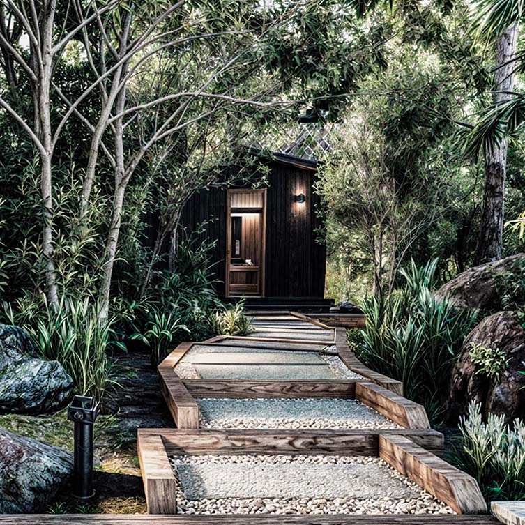 Among Quillayes Mountain Bathroom by Hector Nava