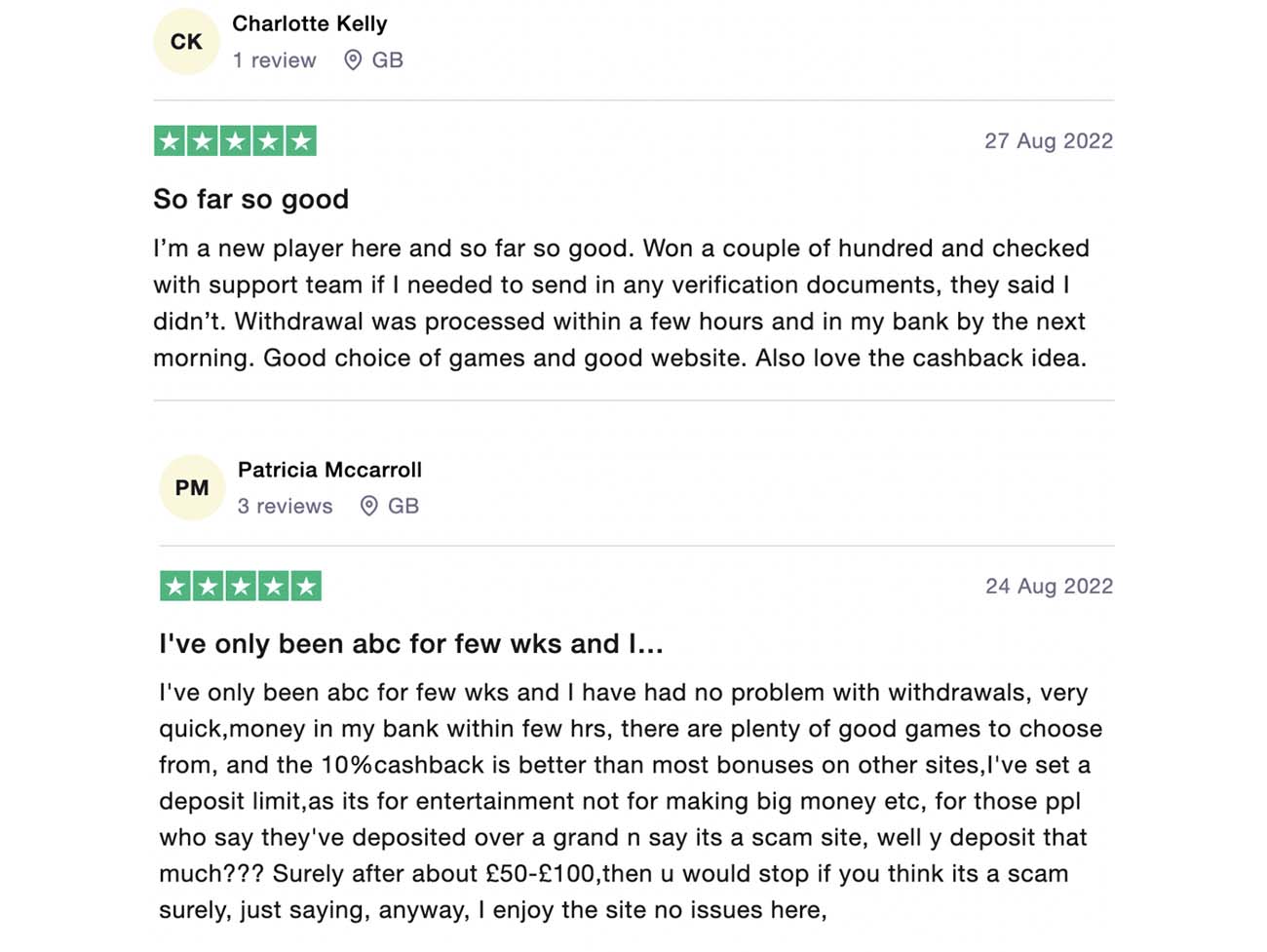 All British Casino Reviews by Other UK Players