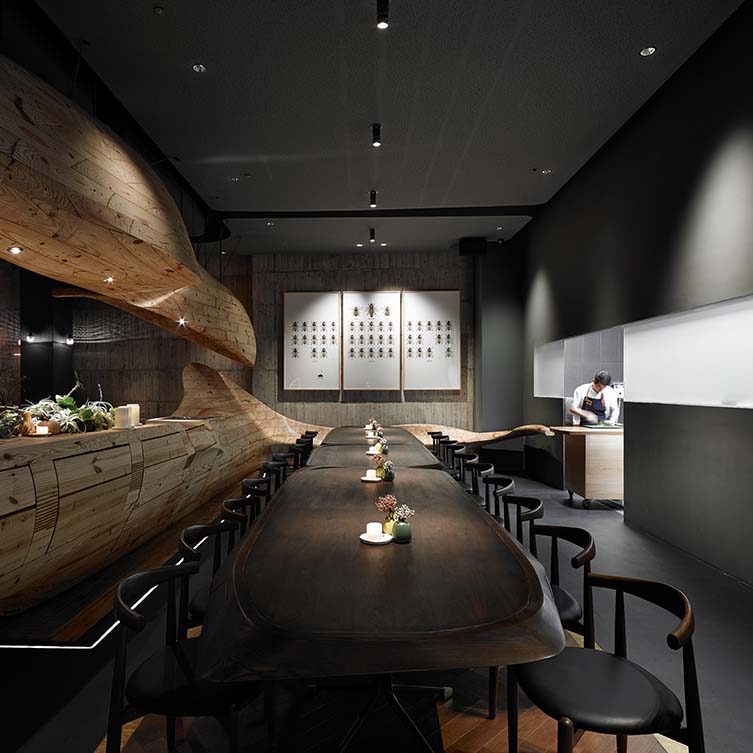 Raw Restaurant, Taipei Restaurant by Weijenberg Pte Ltd is Winner in Interior Space and Exhibition Design Category, 2014 - 2015.