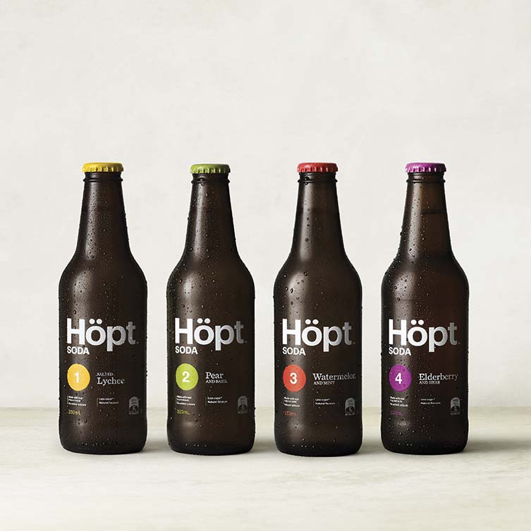 Hopt Clean Soda by Alastair Kenvyn; Antonia Davison is Winner in Food, Beverage and Culinary Arts Design Category, 2013 - 2014.