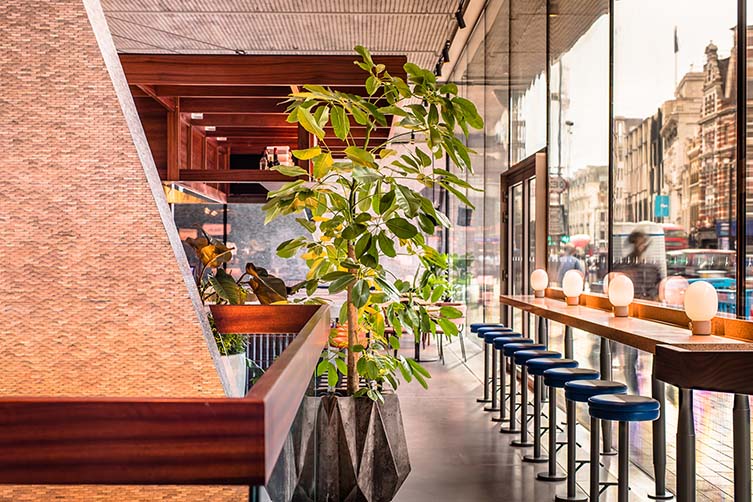 Arcade Food Theatre Centre Point Building London, Designed by Macaulay Sinclair