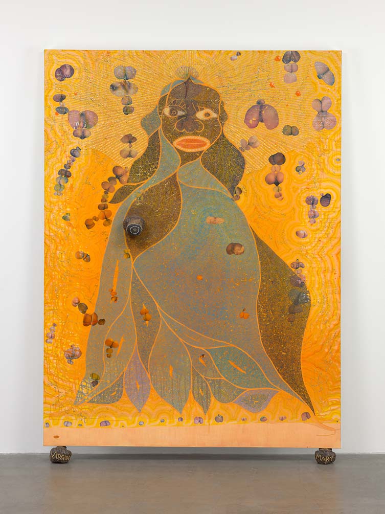 Chris Ofili, The Holy Virgin Mary, 1996