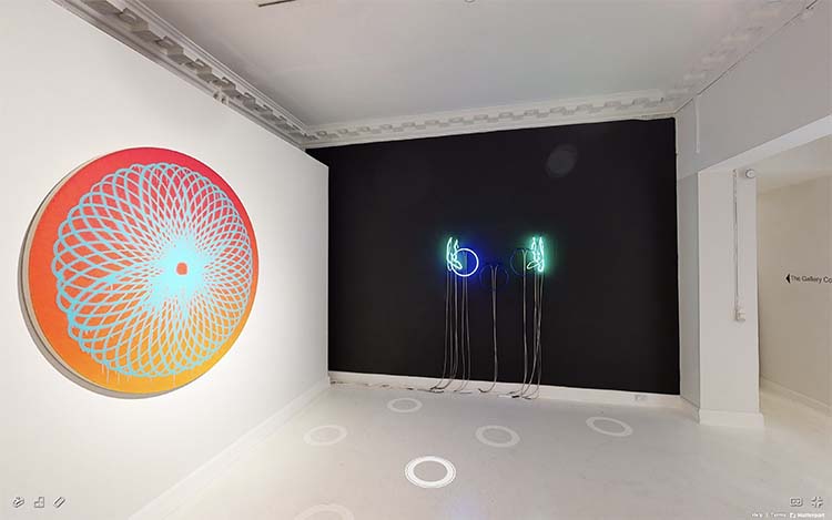 NEON group exhibition at Martin Asbæk Gallery, Copenhagen; as seen through Artland's 360° virtual exhibition