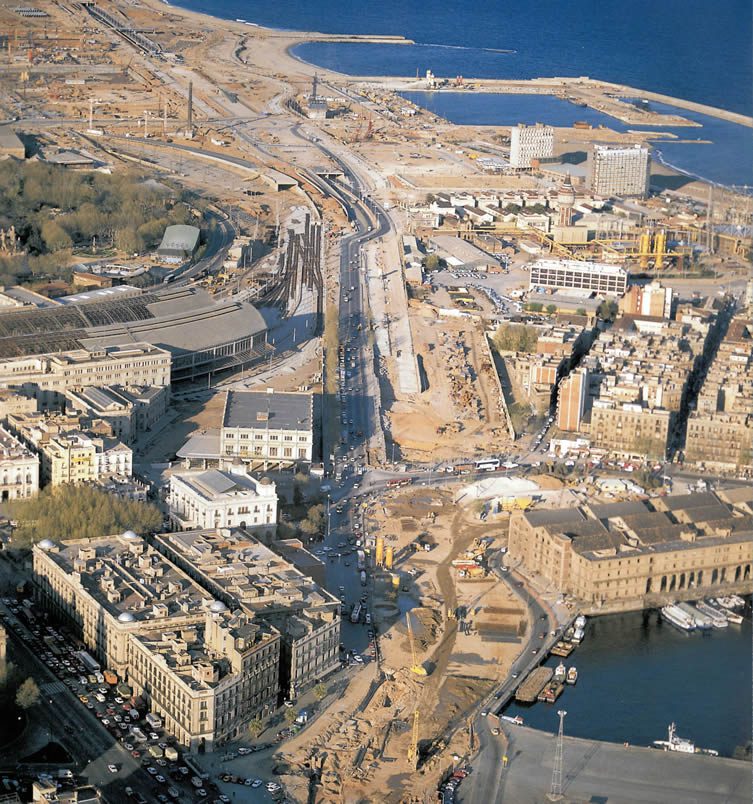 Images of Barcelona's waterfront pre-1992 Olympic construction