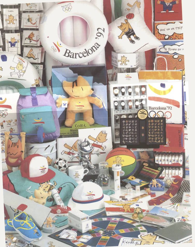 Original Cobi merchandise and promotional materials from 1992