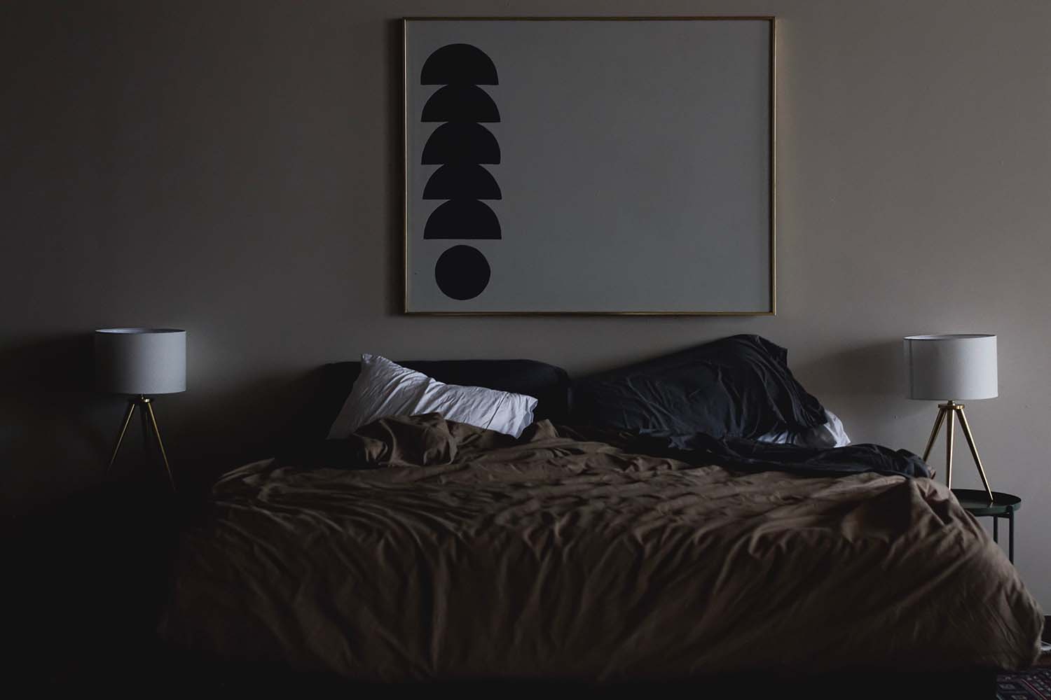 Think about adding dimmable switches or looking to table and floor lamps or wall lights over spotlights, it’s about creating the right atmosphere—one conducive to good sleep—and ambient lighting is key to keeping your circadian rhythm in tune