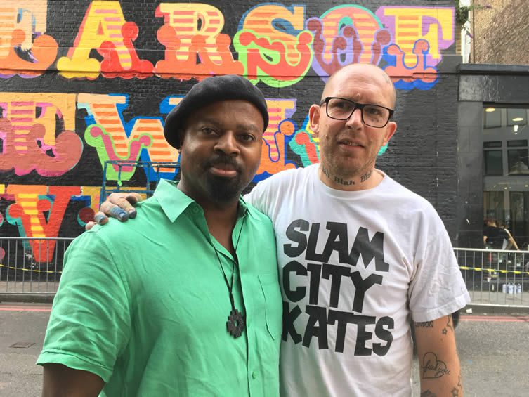 Ben Eine and Ben Okri Grenfell Tower Mural