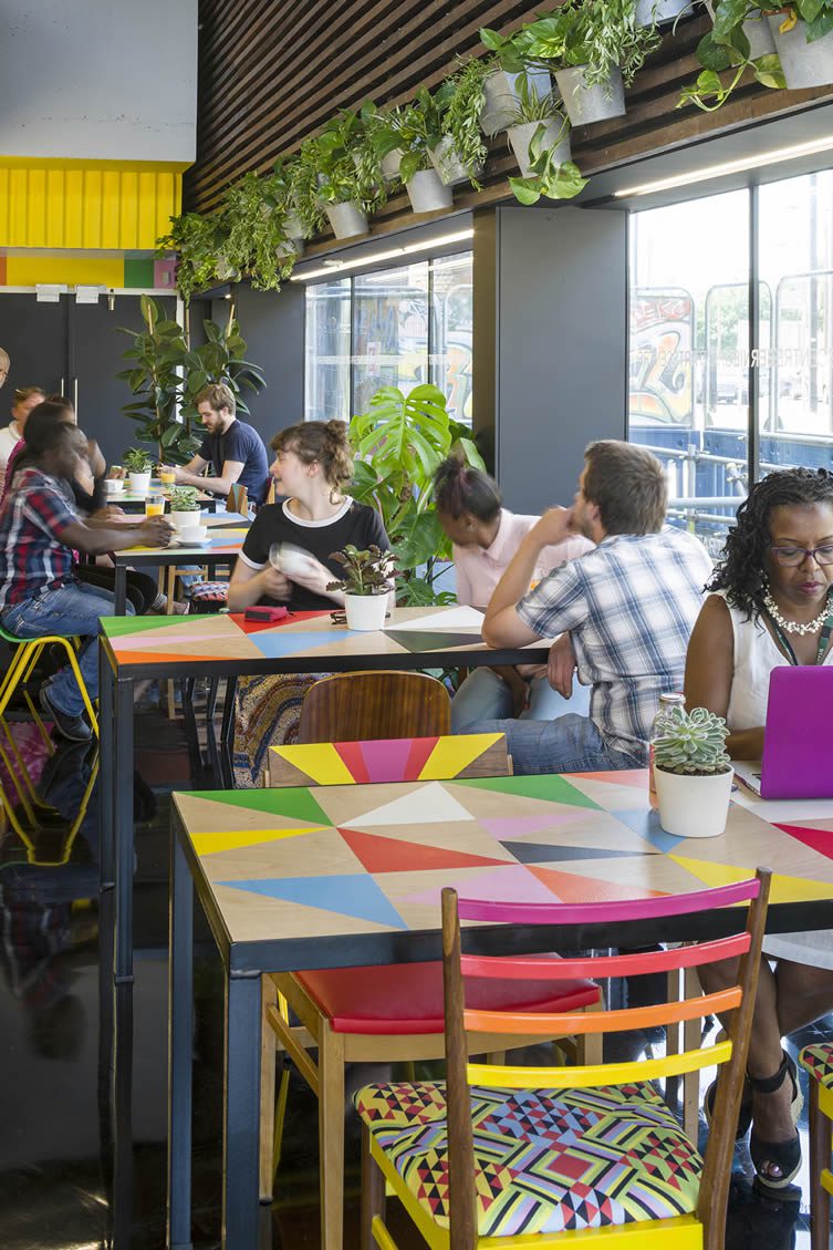 Bernie Grant Arts Centre Bar and Café by Morag Myerscough and Luke Morgan