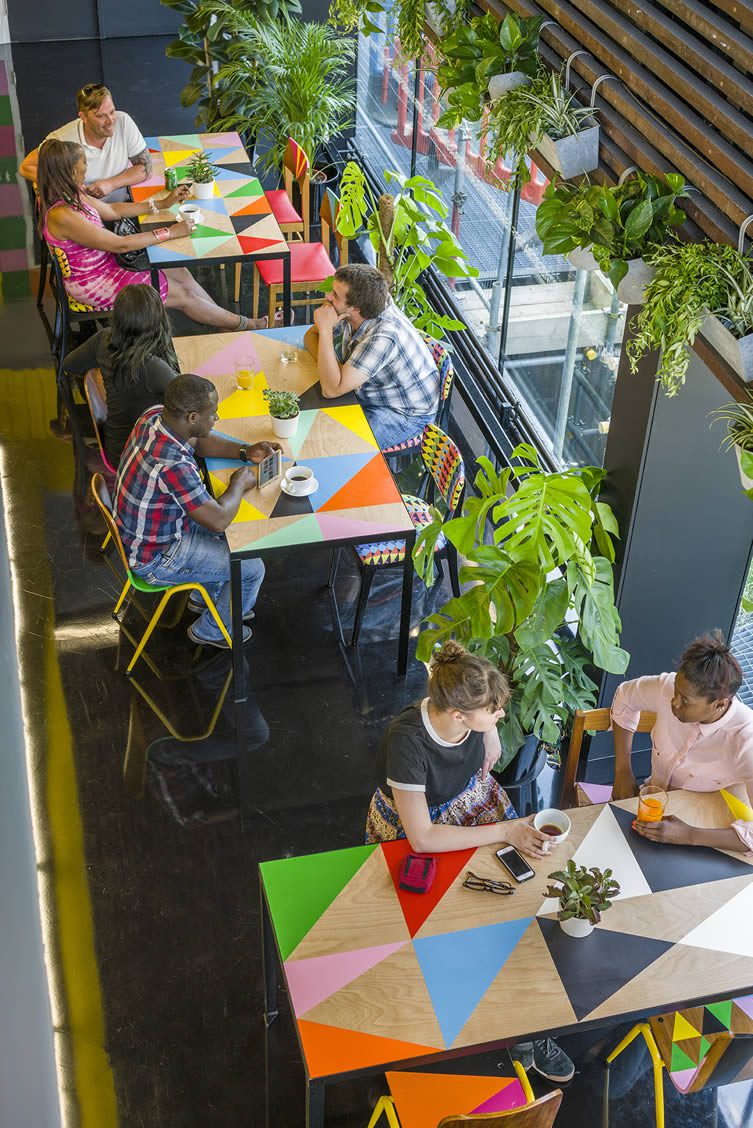 Bernie Grant Arts Centre Bar and Café by Morag Myerscough and Luke Morgan