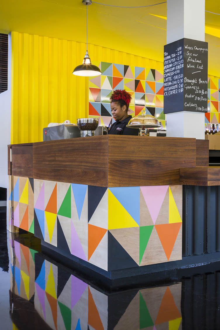 Bernie Grant Arts Centre Bar and Café Tottenham London by Myerscough and Morgan