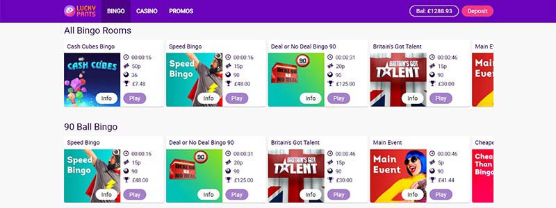 Lucky Pants Bingo