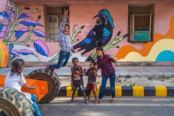 Bicicleta Sem Freio Street Art India Foundation, Lodhi Colony New Delhi