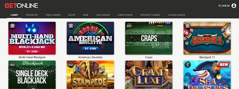 5. BetOnline – Best Crypto Gambling Site for Sports Betting