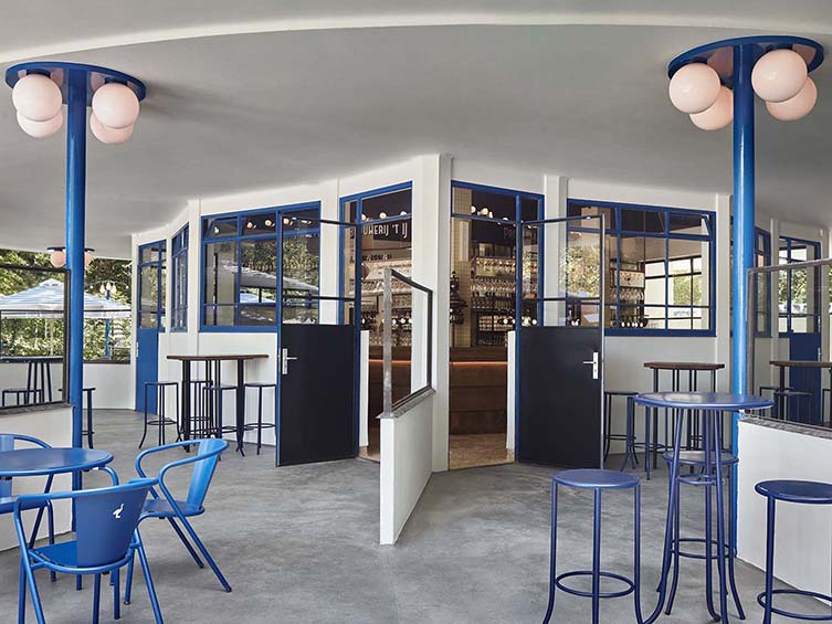 Blauwe Theehuis Amsterdam, Vondelpark Tap Room of Brouwerij ‘t IJ by Studio Modijefsky