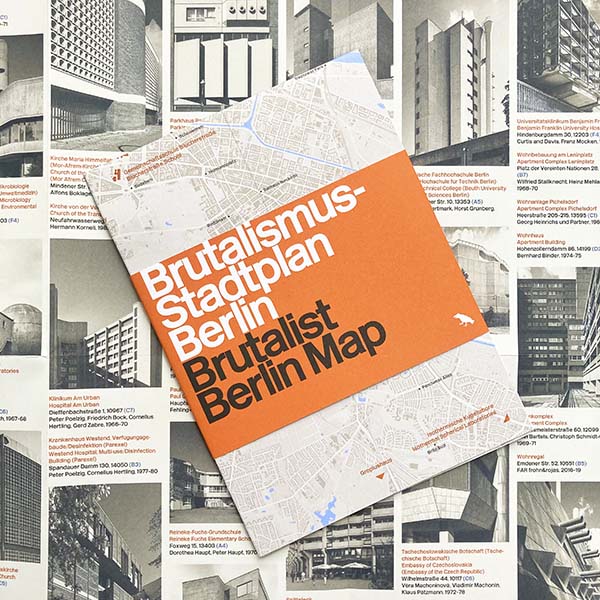 Brutalist Berlin Architecture Map, Blue Crow Media