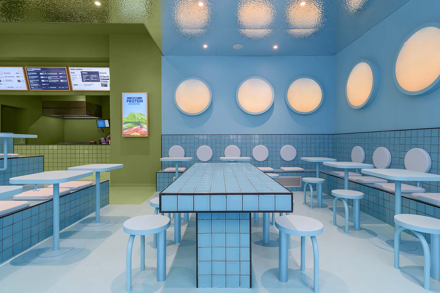 Bun Burgers Turin Fast Food Restaurant Designed by Masquespacio