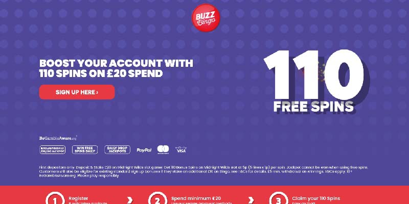 buzz bingo bonus code