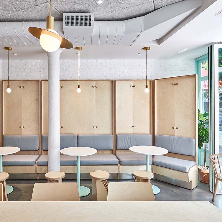 Junzi Kitchen Bleecker Street Restaurant by Xuhui Zhang is Winner in Interior Space and Exhibition Design Category, 2018 - 2019.