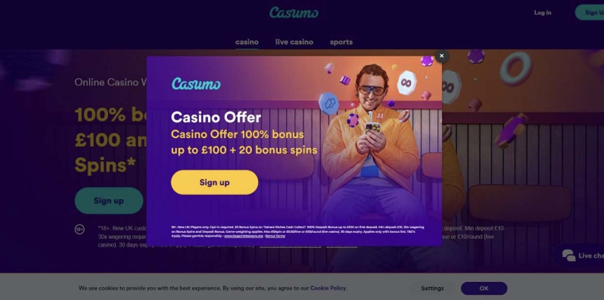 Casumo Welcome Deposit Bonus