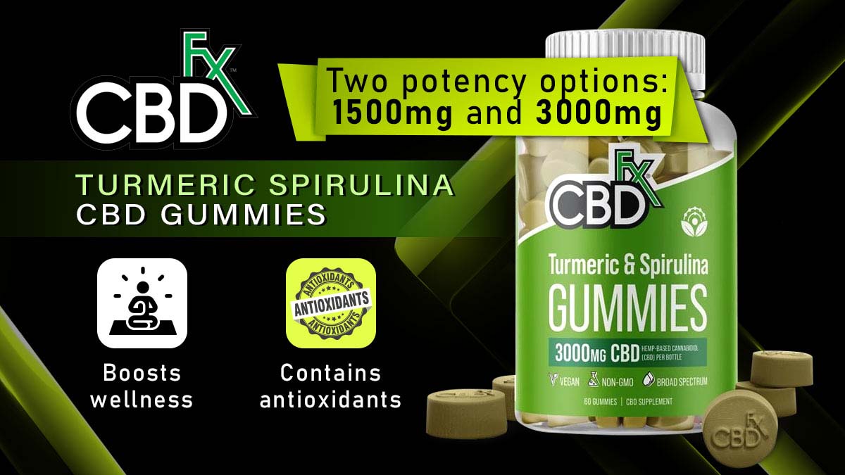 CBDfx Turmeric Spirulina CBD Gummies