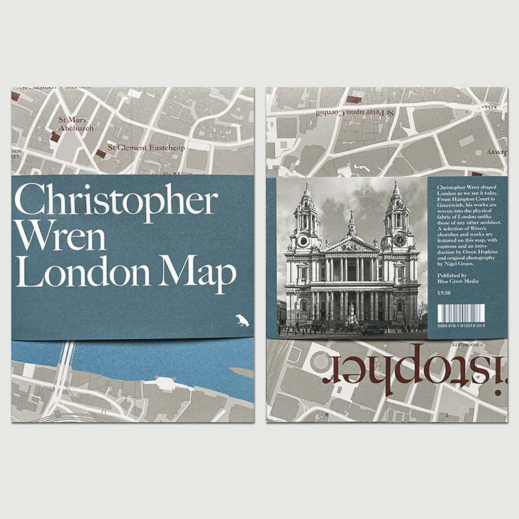 Christopher Wren London Map, Blue Crow Media