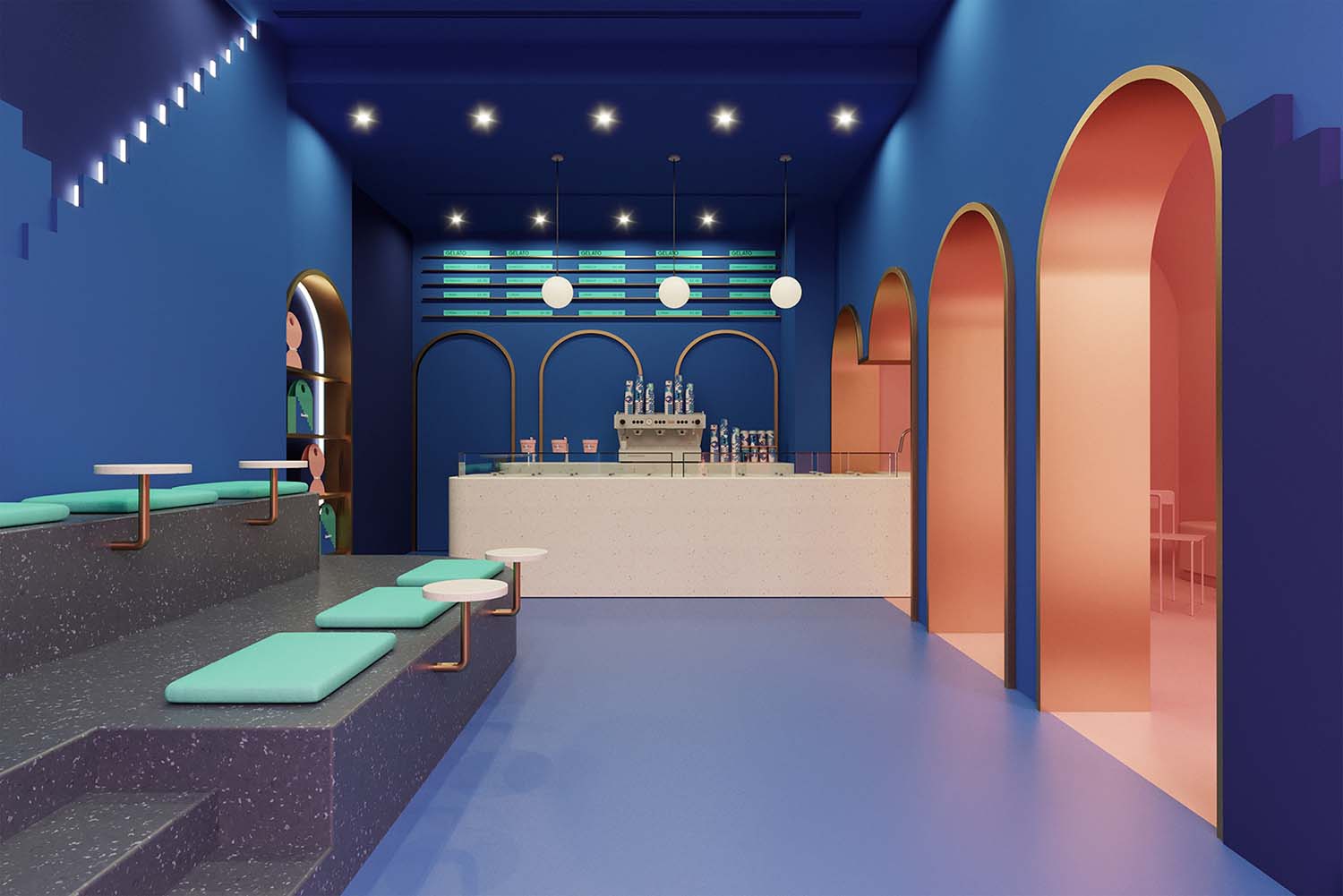 Cloud and Co Doha Qatar Gelato Store Designed by Futura