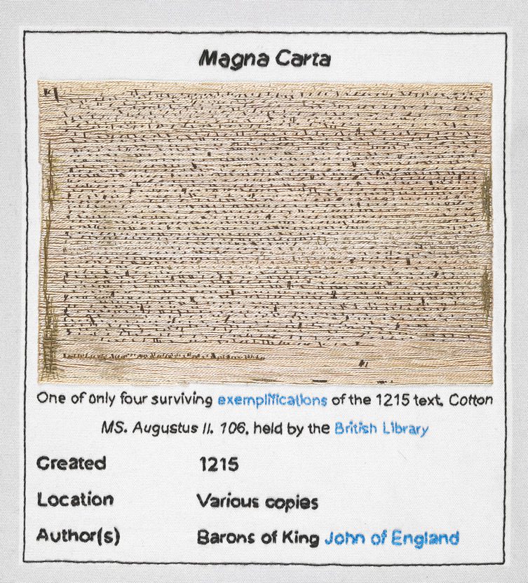 Cornelia Parker Magna Carta at The British Library, London