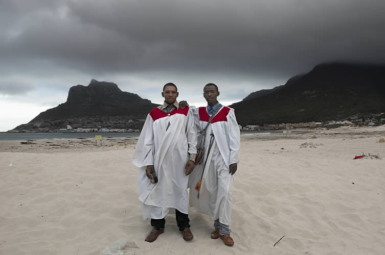 Members of the Zion Church of God, Sunday morning, Hout Bay beach, 2014