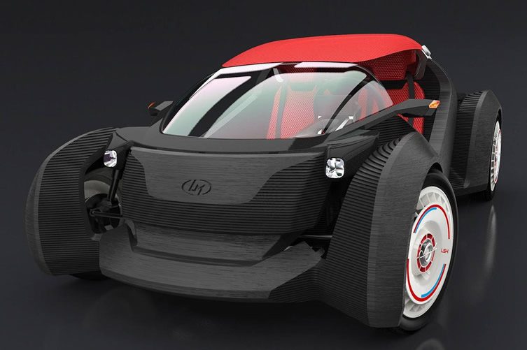 3D-printed car