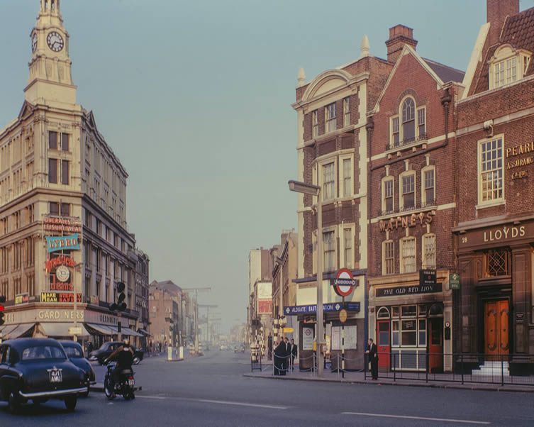 Gardiner's Corner, 1963, Colour Photographs of London East End