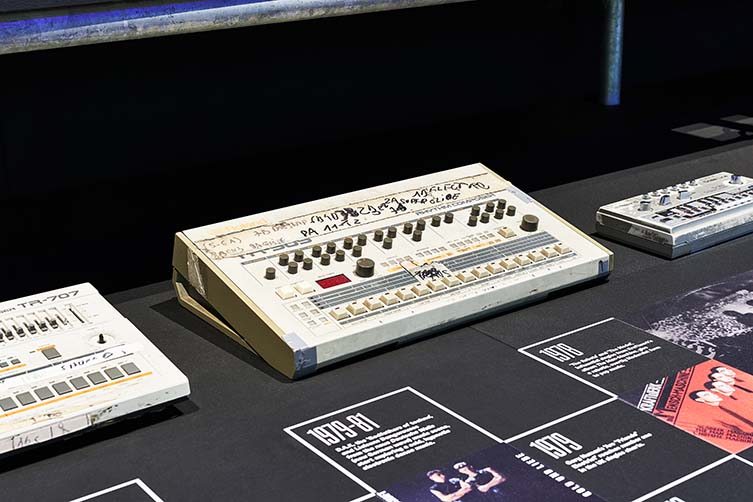 Electronic: From Kraftwerk to The Chemical Brothers exhibition installation