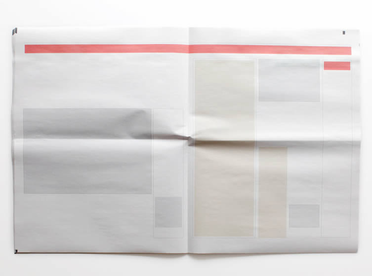 Newspapers with nothing in them, by artist Joseph Ernst