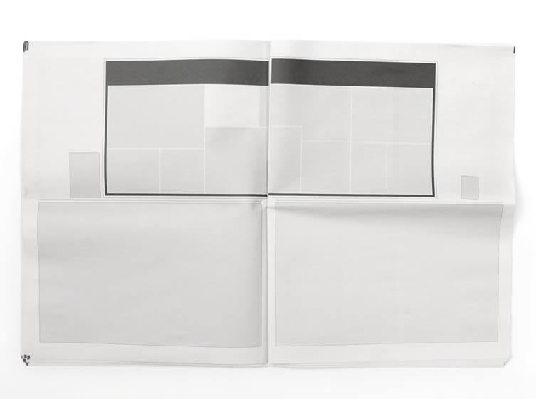 Newspapers with nothing in them, by artist Joseph Ernst