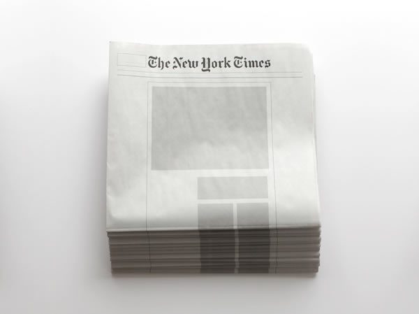 Joseph Ernst, Nothing in the News: Newspapers from around the world with nothing in them