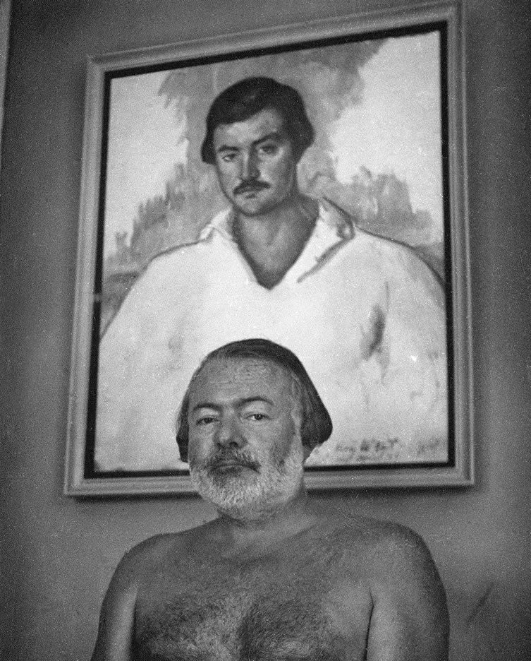 Photograph of Hemingway at the Finca Vigia