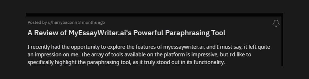 What is Reddit Saying About MyEssayWriter.ai’s Paraphrasing Tool?