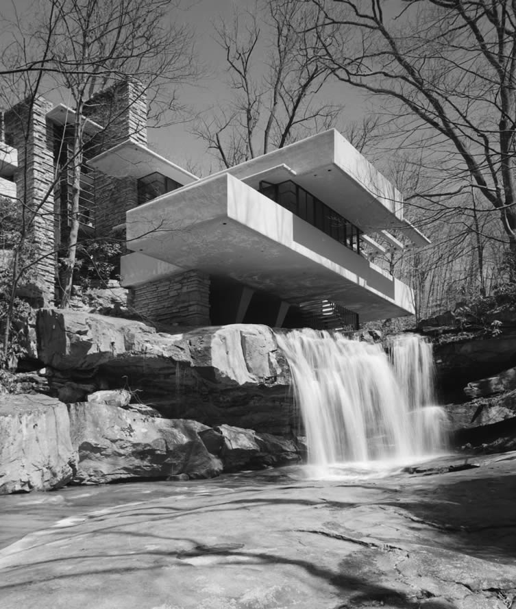 Fallingwater, Frank Lloyd Wright, Bear Run, PA, 1971