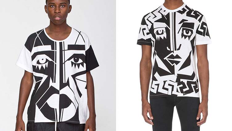 Kesh's original vs. the Versace rip-off