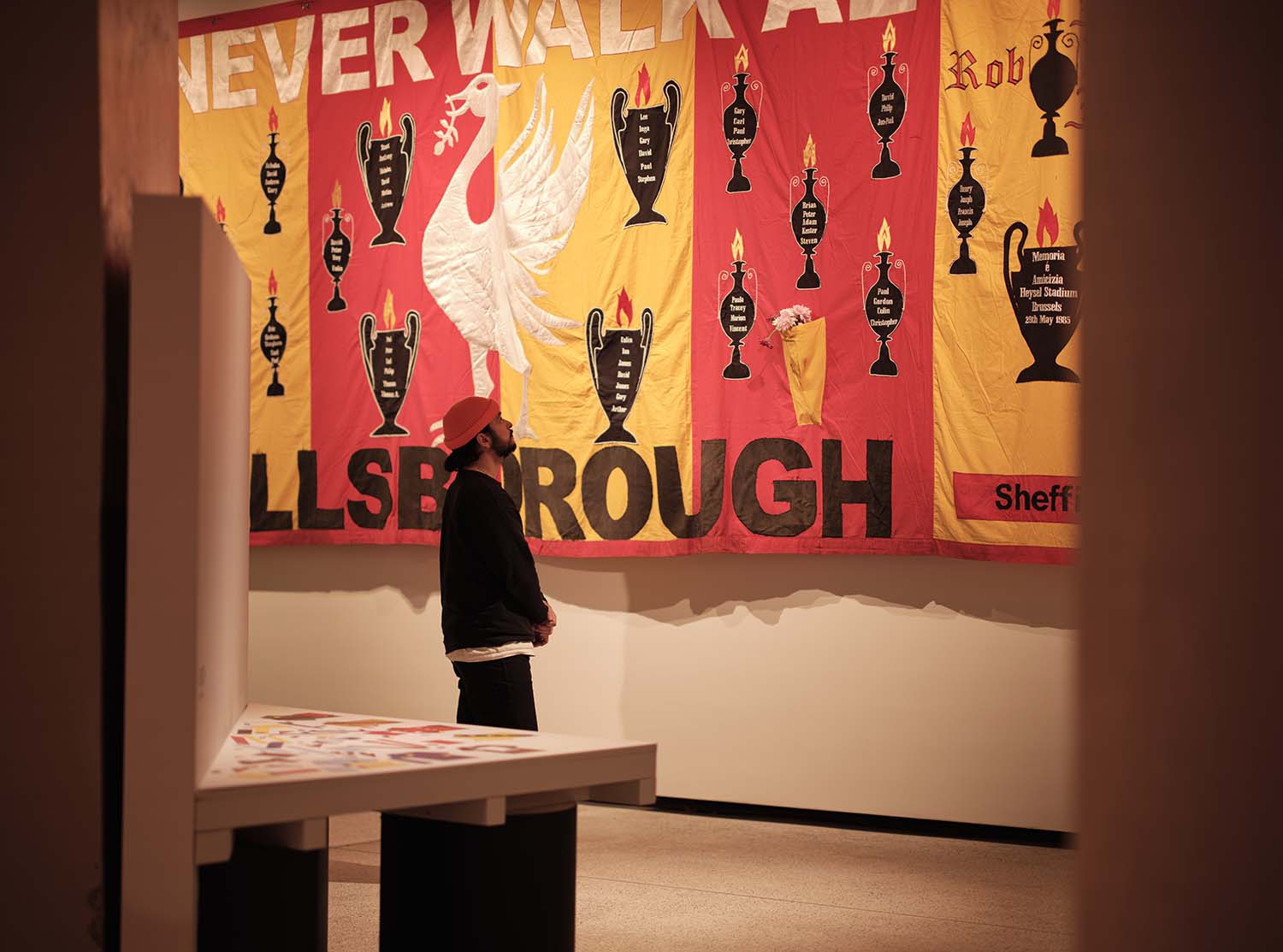 Hillsborough memorial banner by Peter Carney and Christine Waygood — 2009