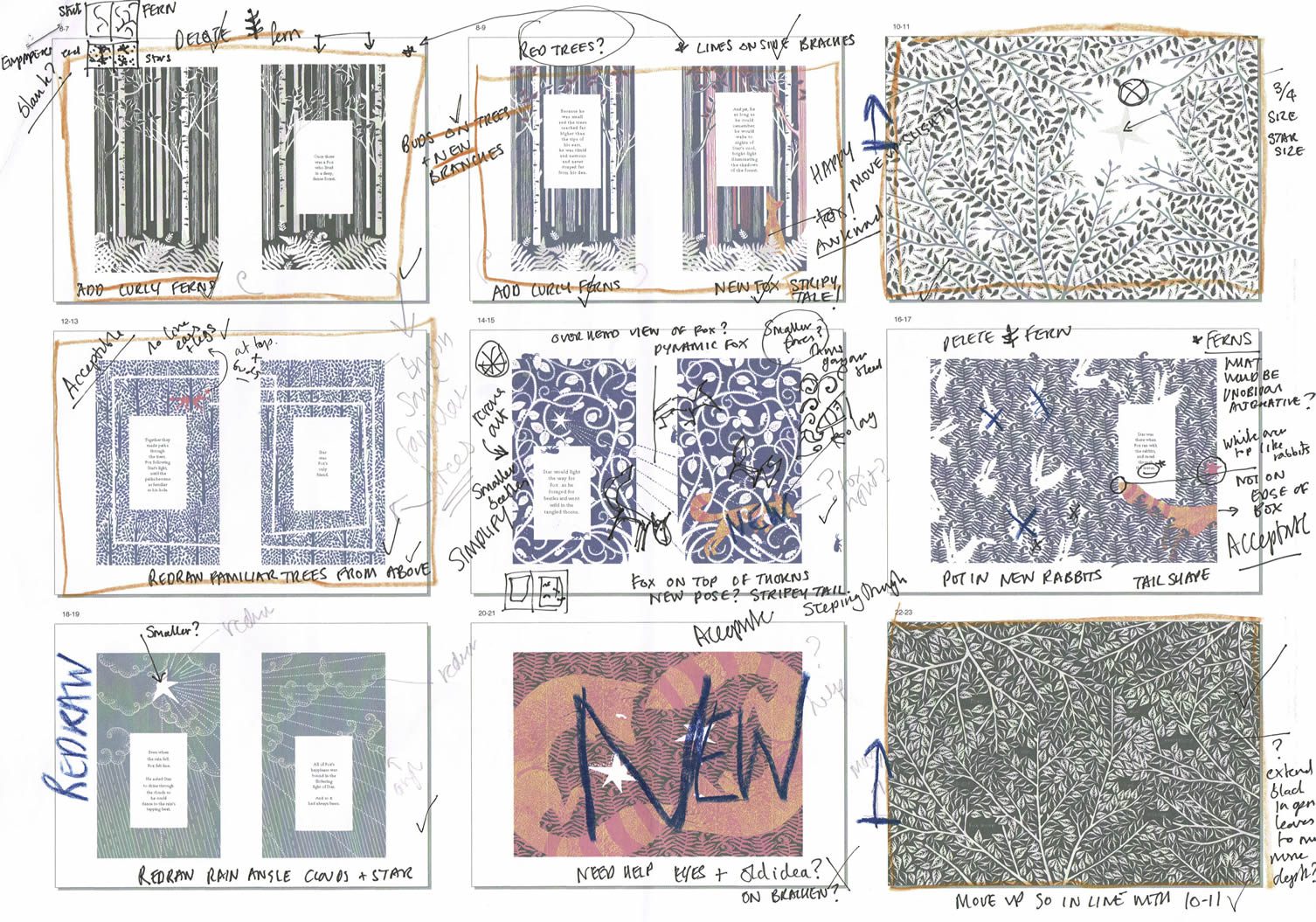 Layouts for The Fox and the Star