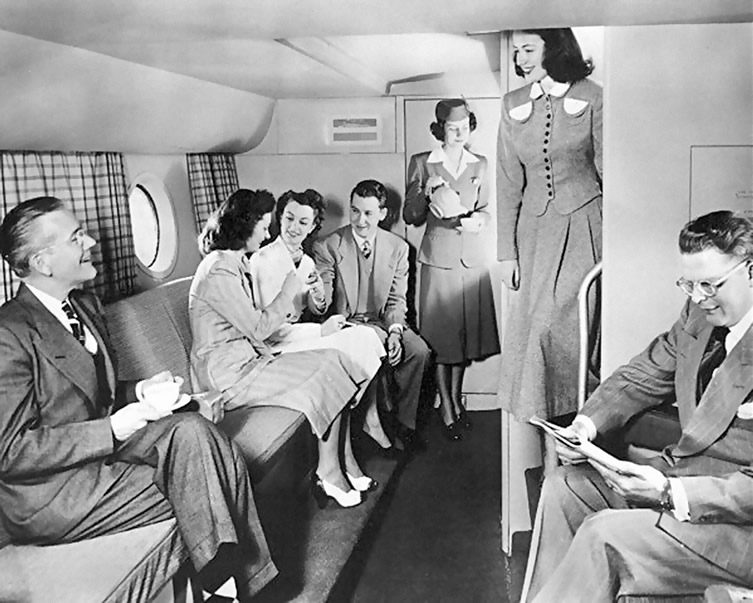 1950 Boeing 377 Stratocruiser Lower Lounge