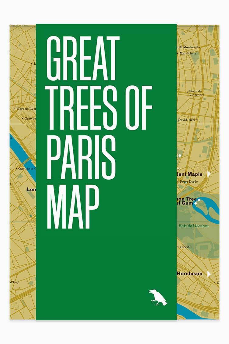 Great Trees of Paris Map, Blue Crow Media