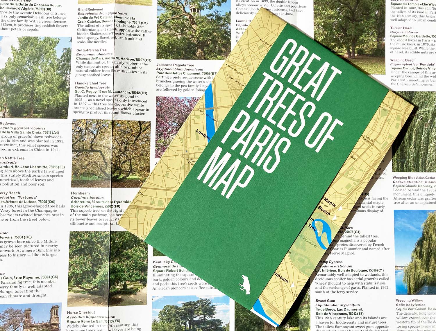 Great Trees of Paris Map, Blue Crow Media